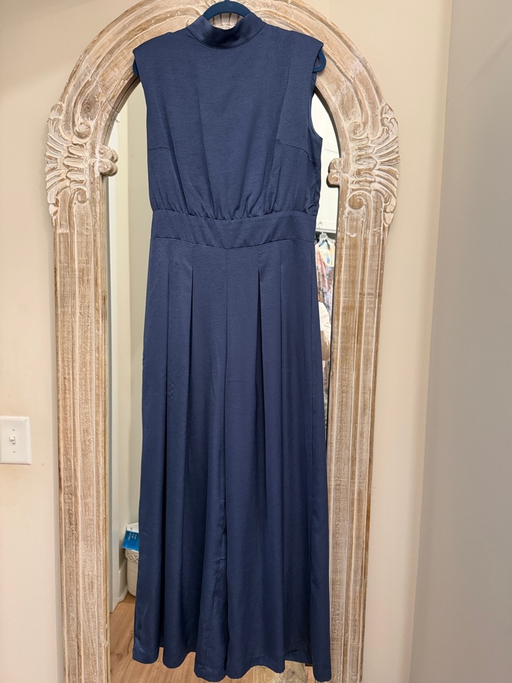 HYFVE Navy Sleeveless Mock-Neck Maxi Dress